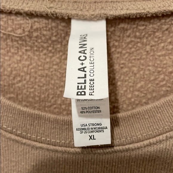 Bella Canvas Tan Crewneck Sweatshirt with Floral Design - Picture 3 of 9